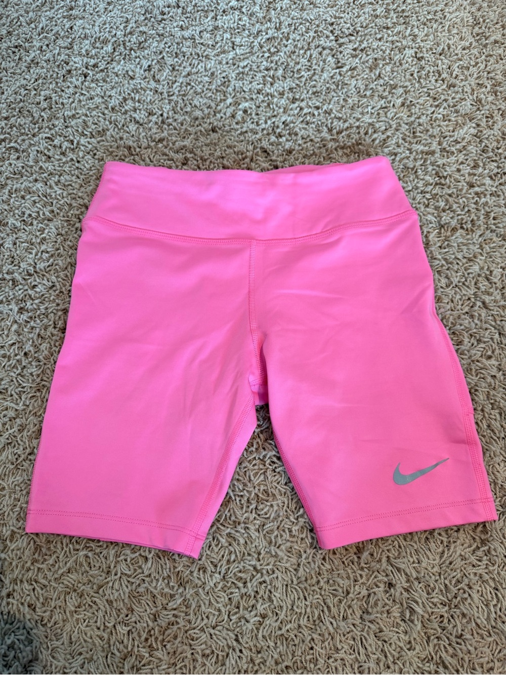 Nike Women’s Bright Pink High-Rise Bike Shorts